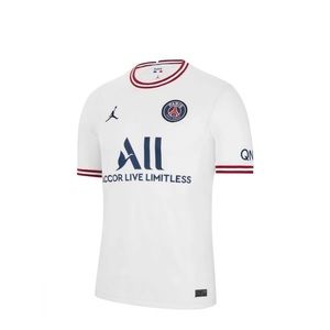 NIKE MEN'S PSG DRI-FIT ADV FOURTH MATCH JERSEY WHITE/NAVY Medium